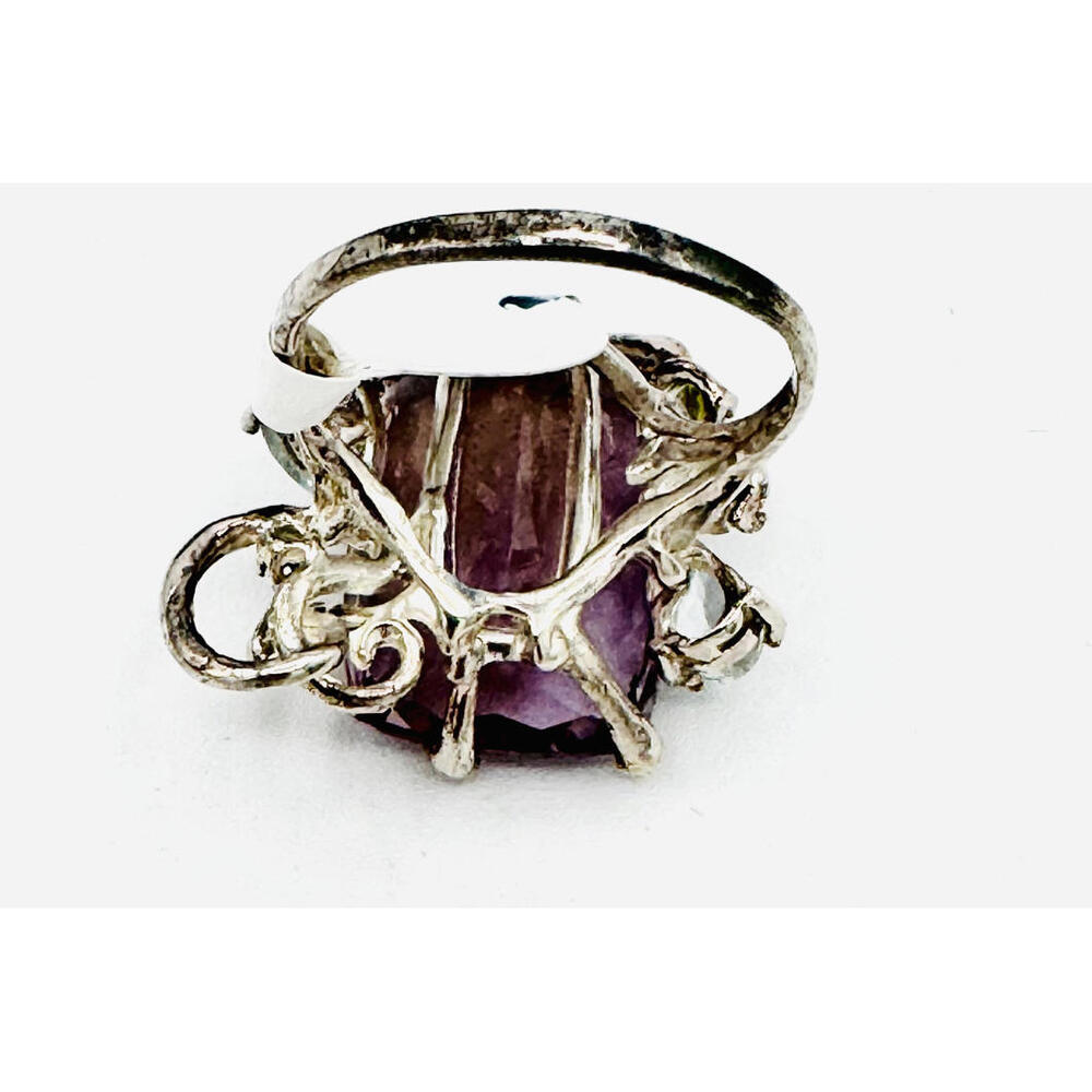 Large Amethyst Statement Ring - - image 8